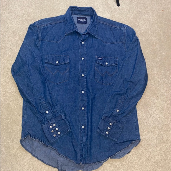 Wrangler | Shirts | Denim Wrangler Pearl Snap Western Shirt | Poshmark